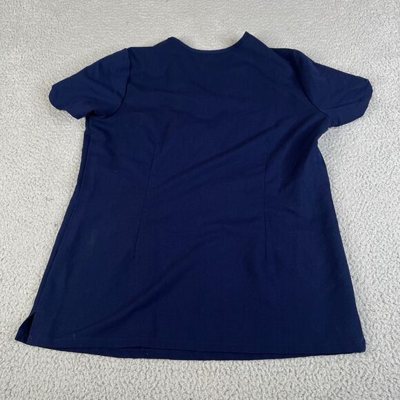 Figs Catarina Scrub Top Women Small Blue One Pocket  V-Neck FW1000 Message Vet - Picture 5 of 10